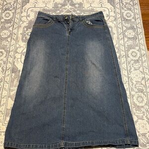 Cato Blue Denim Maxi Skirt